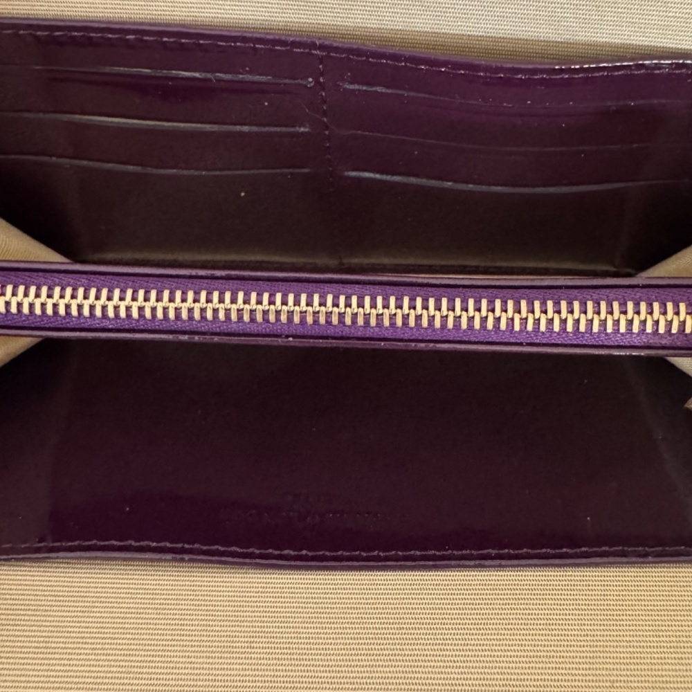 Aspinal Of London WALLET CLUTCH purple, NEW timeless, elegant - Picture 8 of 11